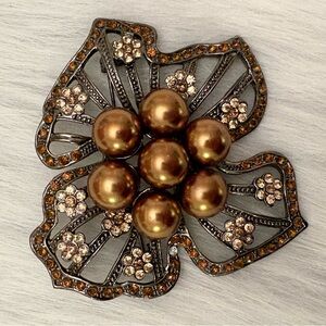 Vintage 1990s Laila Rowe Costume Jewelry Brooch